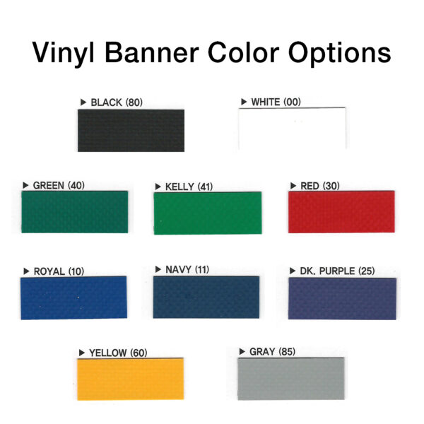 Distance Marker Vinyl Material Color Options
