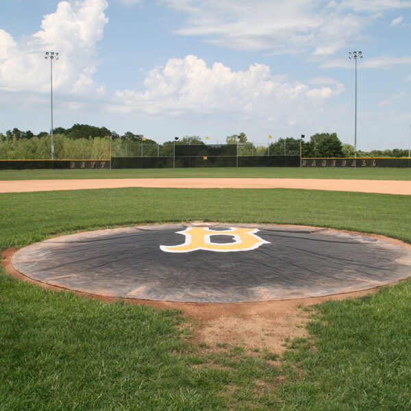 In-use Pitchers Mound Cover with Team Logo