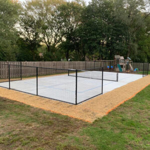 Backyard Court Fence System with Tennis posts