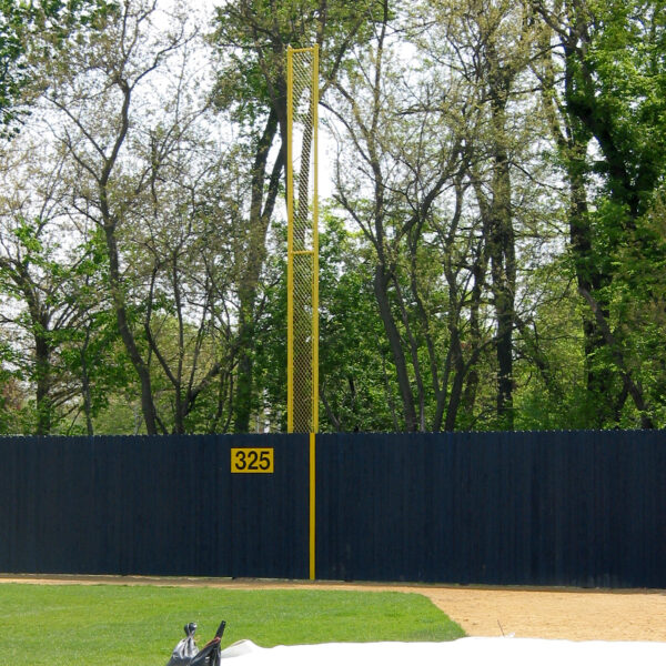 Foul Pole Along Baseball Fence Line