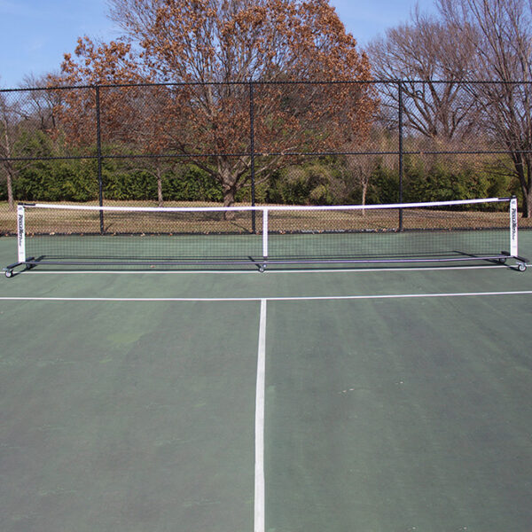 PickleNet Deluxe Setup on Tennis Court