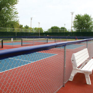 Fence Cap on Pickleball Court Dividers
