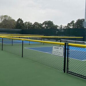 Fence Guard on Pickleball Court Dividers