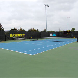 tennis court fence screens with logos