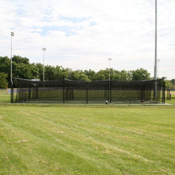 Side view double batting tunnels