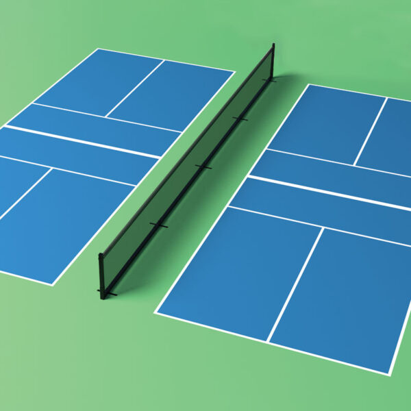 Movable, Semi-permanent Pickleball Court Divider Systems