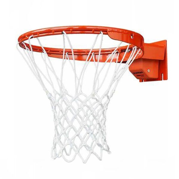 39661-2 | National Sports Products Close-up of an orange basketball hoop with a white net against a white background.