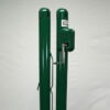 63007-2 | National Sports Products Two tall green metal posts connected by a horizontal chrome lever, forming a small barrier mechanism.