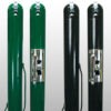 63050Z | National Sports Products Four vertical cylindrical posts (two green, two black) with chrome latch mechanisms and a hanging cable visible on each.